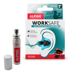 Earplugs for work + cleaning fluid set Alpine